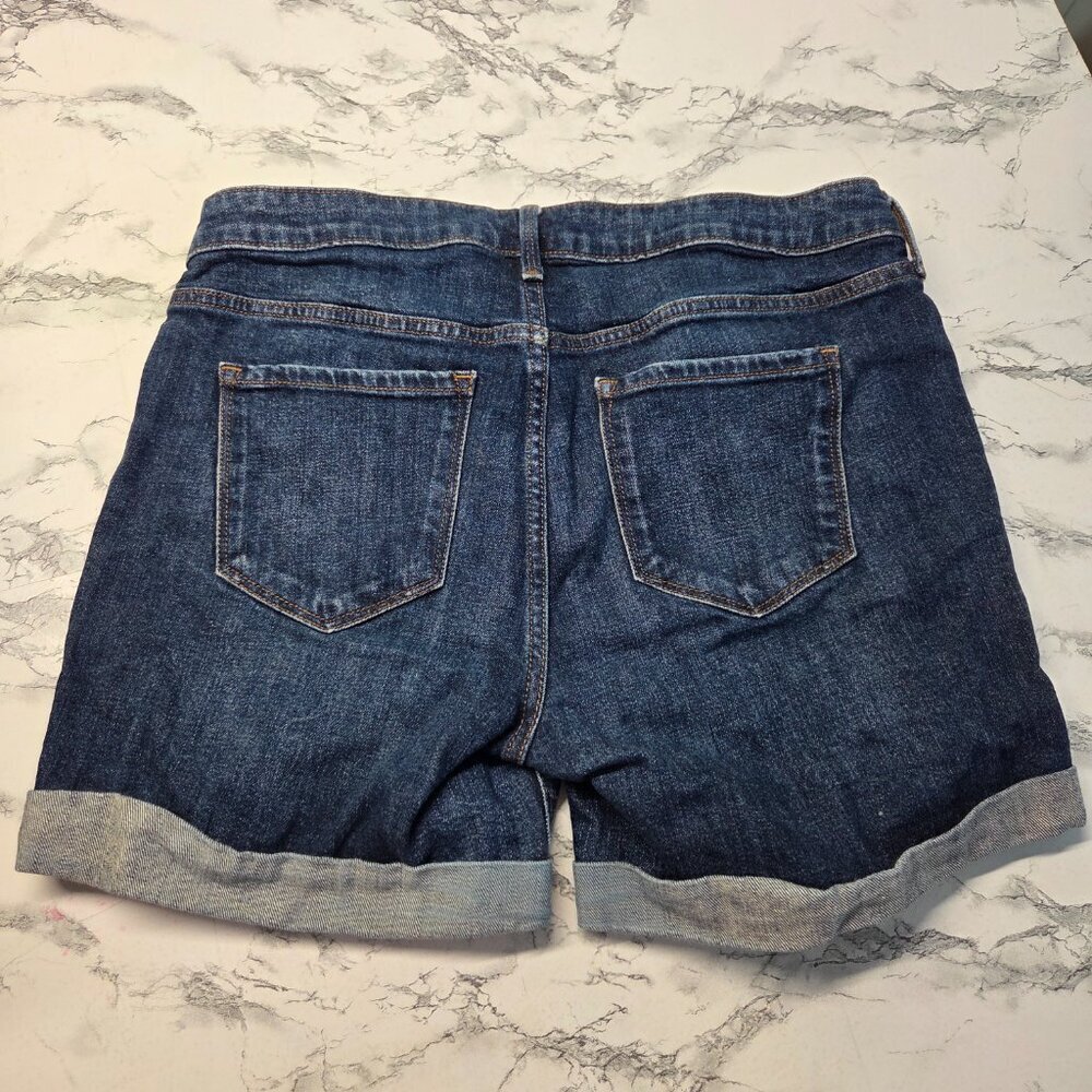 Old Navy Size 8 White & Denim Everyday Mid Rise Casual Summer Shorts Bundle of 2 - Picture 9 of 11